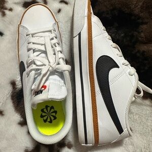 Nike White and Tan Athletic Shoes